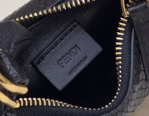 FENDIGRAPHY MINI 16 BAG IN BLACK CALFSKIN GOLD HARDWARE