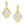 GRA SILVER YELLOW DIAMOND EARRINGS