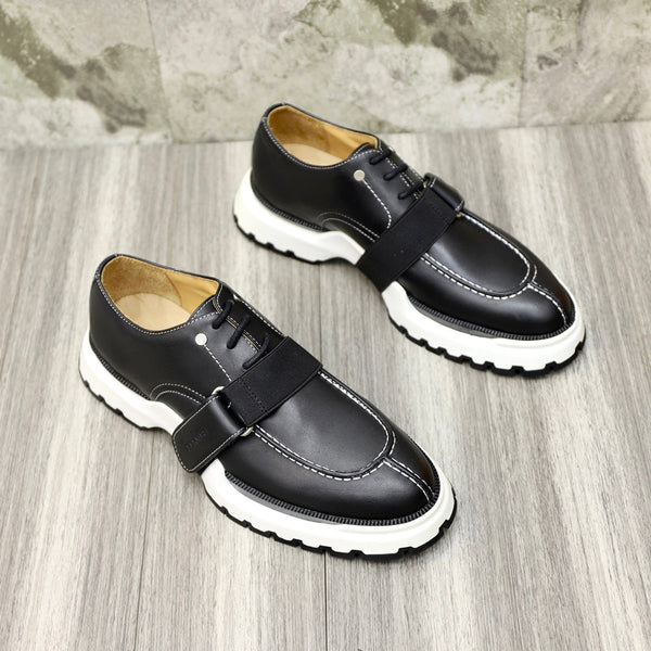 SCARPE ALLACCIATE HM DERBY IN PELLE DI VITELLO NERA