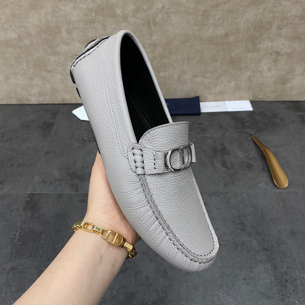 CD ODÉON LOAFER PALE GRAY GRAINED CALFSKIN