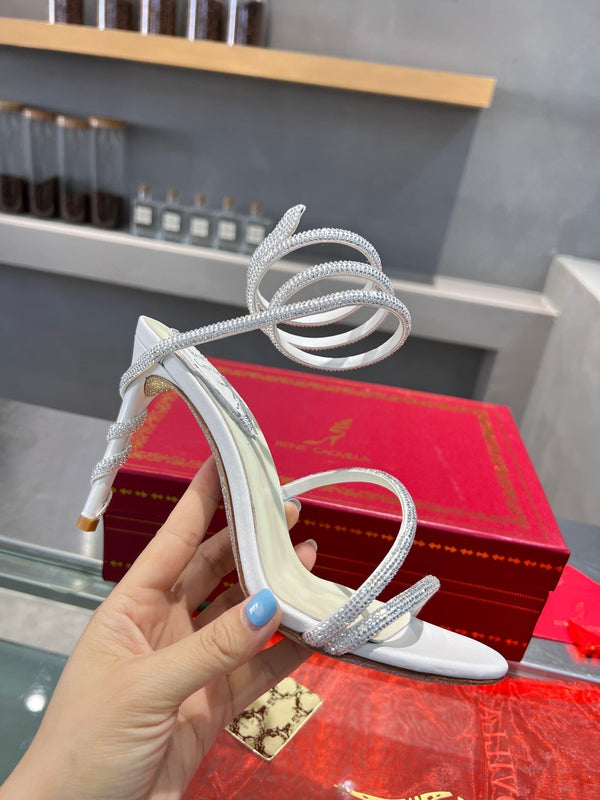 RC Heavy Industry Snake-Shape White Silk Creole Rhinestones 251002