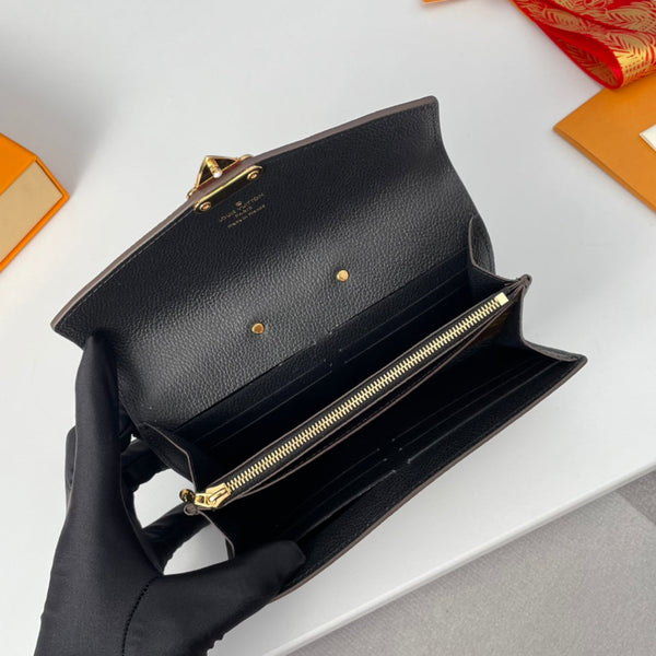 LV M58415 Pallas Wallet Black Monogram Canvas 221565