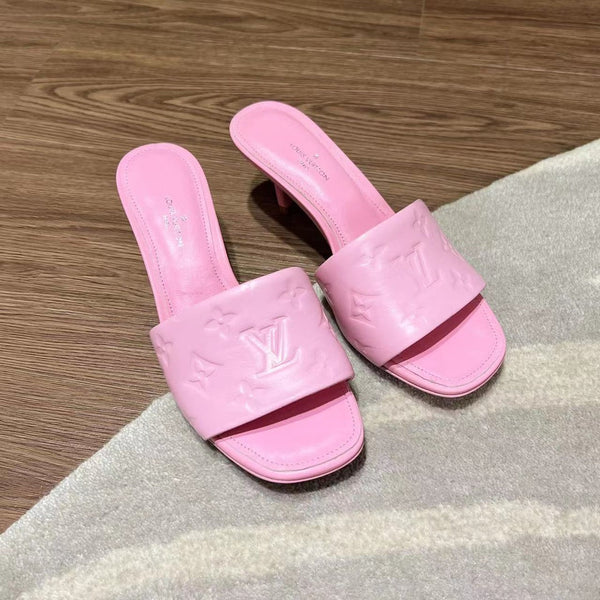 LV Neo Revival Mule 65mm Pelle di vacchetta rosa