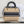 LADY 24 BASKET BAG IN BLACK OBLIQUE JACQUARD MIX BEIGE WICKER