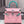 KELLY BAG 20 IN FLAMINGO PINK MIX CYAN BLUE OSTRICH LEATHER WITH SILVER HARDWARE (MADE - TO - ODER)
