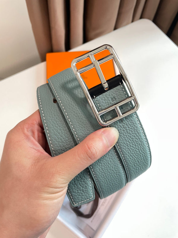 HM Cape Cod 32mm Reversible Belt Green Black Leather 187796