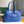 CHIEN GRIS BAG 33 IN SAPPHIRE BLUE GOYARDINE CANVAS AND TAN CALFSKIN TRIM
