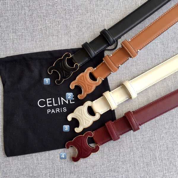 Medium Cuir Triomphe Belt 25mm Wine Calfskin