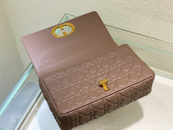 LARGE CARO BAG 28 WARM TAUPE CALFSKIN
