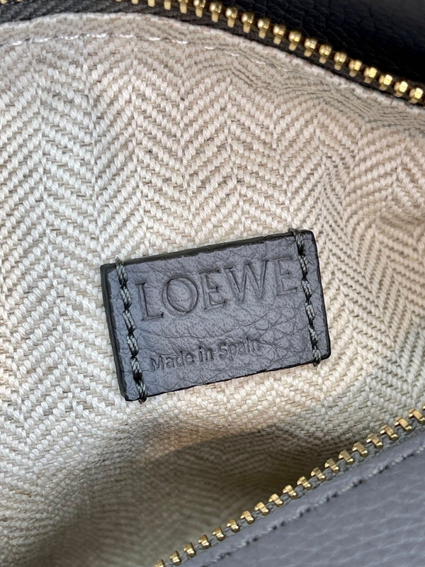 LOE MINI 18 PUZZLE BAG IN GREY CALFSKIN