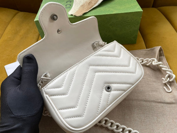 BORSA A MANO MARMONT MINI 16 IN PELLE DI VITELLO BIANCA