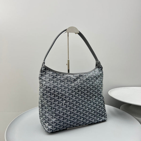 HOBO BOHÈME 34 IN GREY GOYARDINE CANVAS AND CALFSKIN