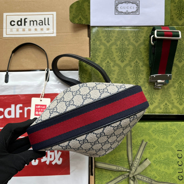 Borsa Gucci Attache 23 Nero Beige Tela 239982