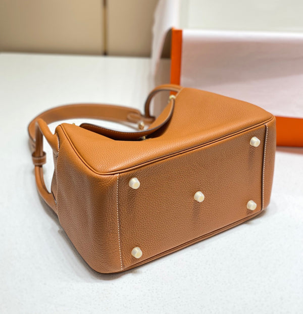 HM LINDY 30 BAG ORANGE TAURILLON CLEMENCE LEATHER
