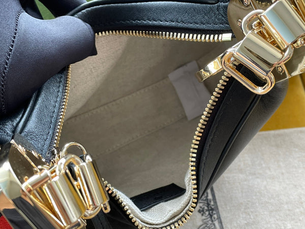 GG ATTACHE 23 SMALL SHOULDER BAG BLACK CALFSKIN