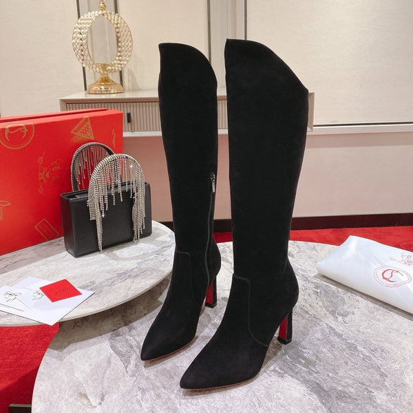 CL Eleonor High Heel Boots 85mm Suede Black