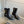 CC Front-Strap Ankle Boots 35mm Black Sheeepskin 464551