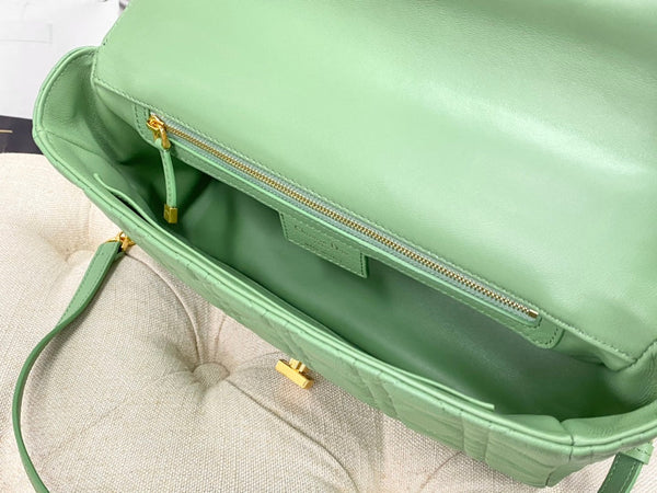 LARGE CARO BAG 28 LIGHT GREEN CALFSKIN