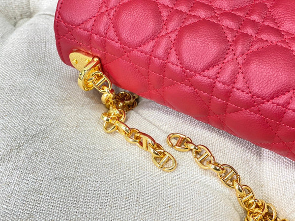 LARGE CARO BAG 28 RED CALFSKIN