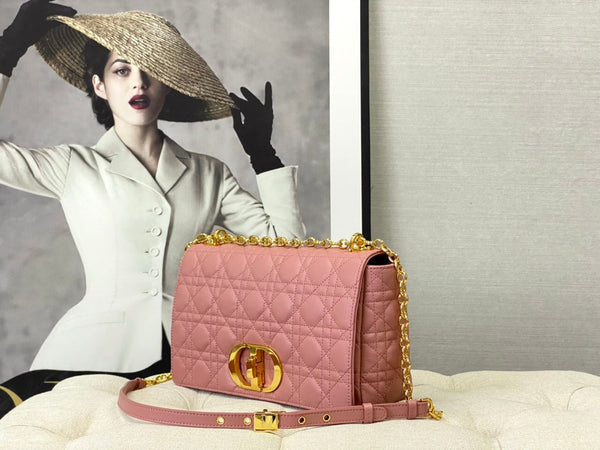 LARGE CARO BAG 28 ANTIQUE PINK CALFSKIN