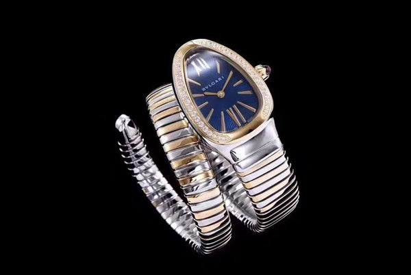 serpenti tubogas 35mm gold steel diamond bezel