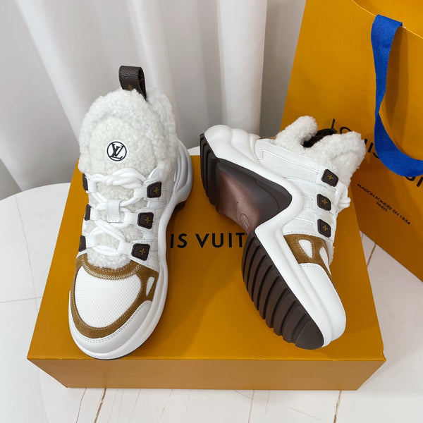 Sneaker LV Archlight in tessuto misto bianco marrone