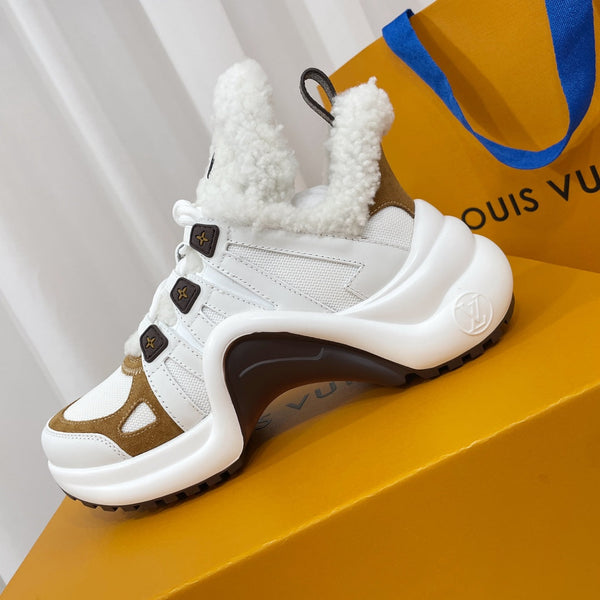 Sneaker LV Archlight in tessuto misto bianco marrone