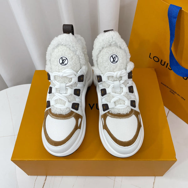 Sneaker LV Archlight in tessuto misto bianco marrone