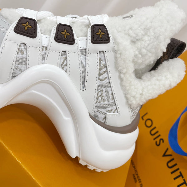 LV Archlight Sneaker Bianco Mix Grigio Monogramma Pelle di Agnello