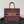 Large CD Book Tote 42cm Burgundy Retro Style D Letter Embroidery