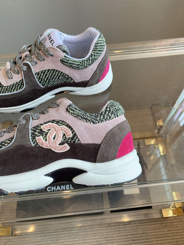 Sneaker CC in pelle scamosciata multicolore 145634