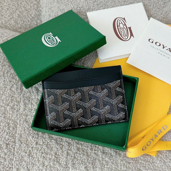 PORTA CARTE DI SAINT-SULPICE 10 IN TELA GOYARDINE NERA