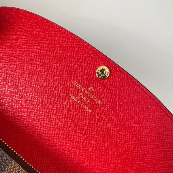 Portafoglio LV N63544 Emilie in tela monogramma marrone rosso 221666