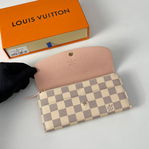 LV N41625 Emilie Wallet White Ballet Pink Monogram Canvas 221667