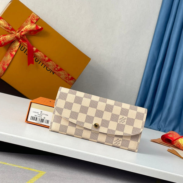 LV N41625 Emilie Wallet White Ballet Pink Monogram Canvas 221667