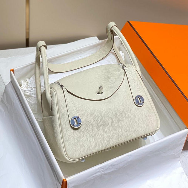 HM LINDY 26 BAG WHITE TAURILLON CLEMENCE LEATHER