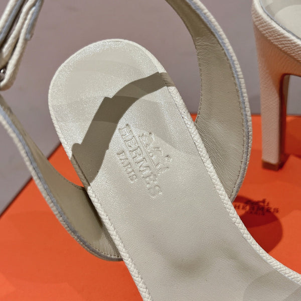 SANDALO SLINGBACK ETERNITE 105 PELLE DI AGNELLO BIANCA