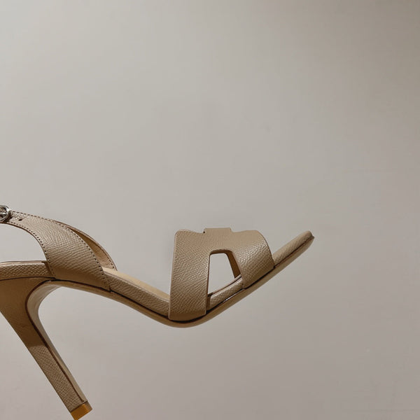 SANDALO SLINGBACK ETERNITE 105 BEIGE PELLE DI AGNELLO