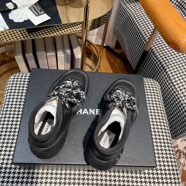 CC Sneaker In Black Lambskin 144801