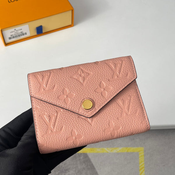LV M64060 Victorine Wallet Pink Monogram Empreinte Leather 221685