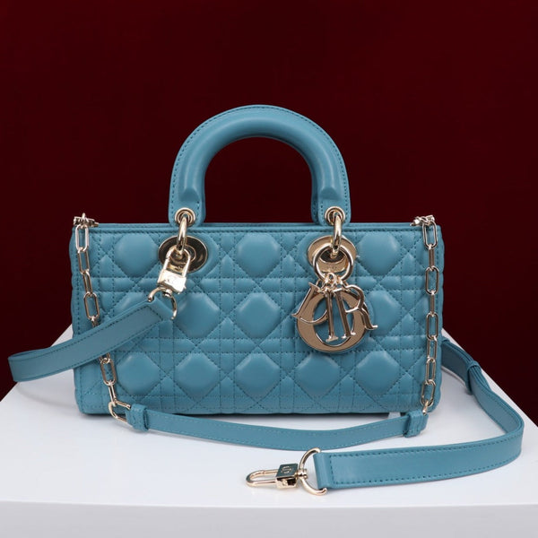 medium lady d-joy 26 cerulean pelle di agnello