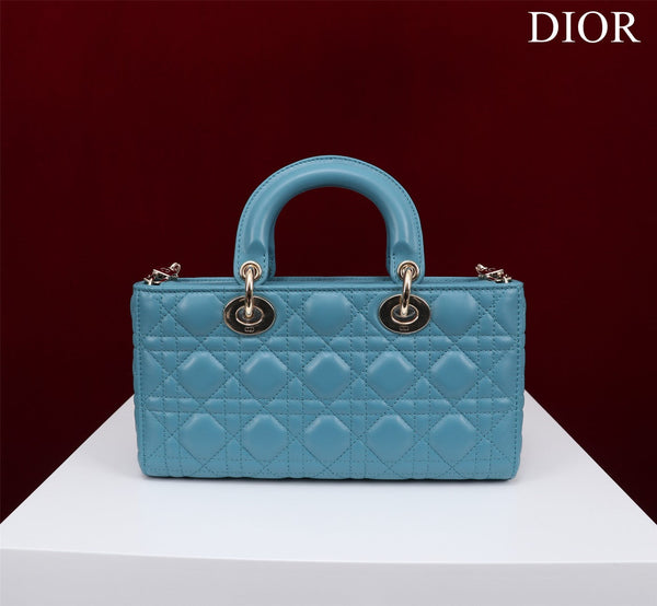 medium lady d-joy 26 cerulean pelle di agnello