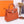 HM KELLY BAG 28 ORANGE TOGO SILVER HARDWARE