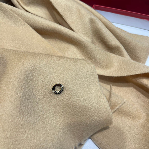 Plain Cashmere Scarf 180 CM In Beige 351619