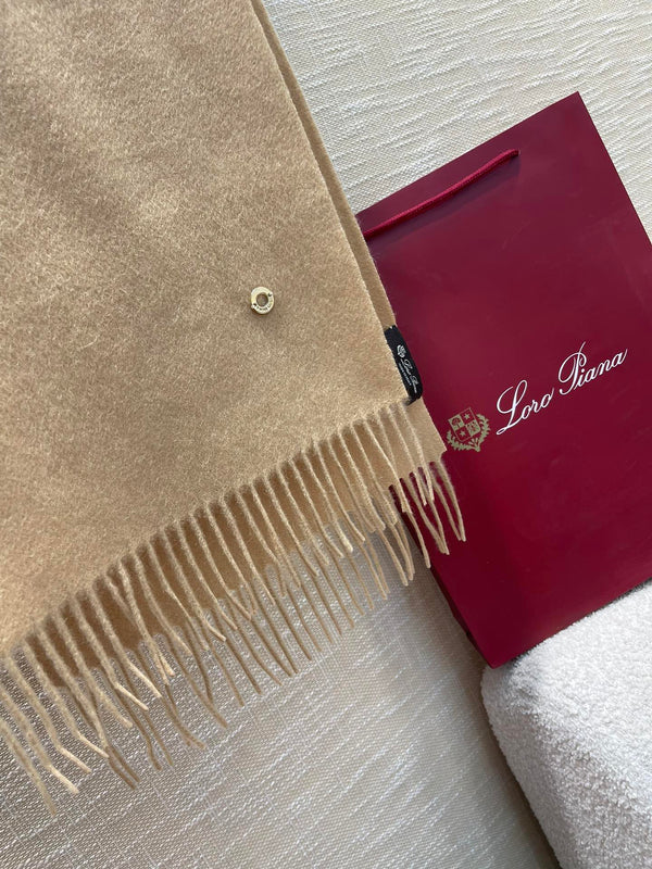 Plain Cashmere Scarf 180 CM In Beige 351619