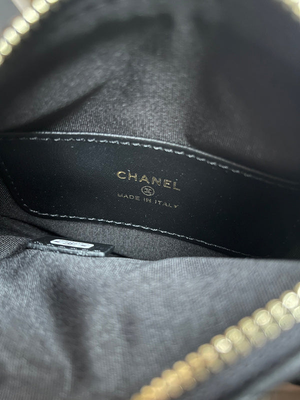 MINI BORSA HOBO 16 IN PELLE DI AGNELLO NERA 