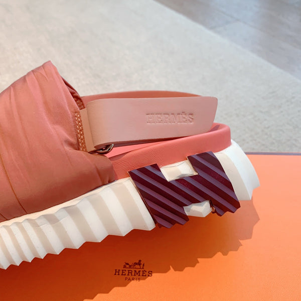 HM ELECTRIC SANDAL FIRE FABRIC AND CALFSKIN