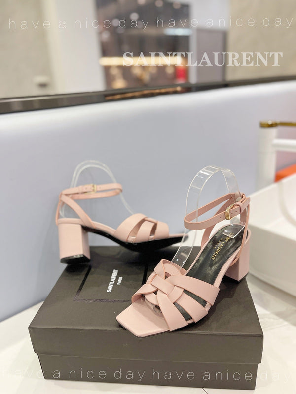 SANDALO SL TRIBUTE IN PELLE DI VITELLO ROSA PASTELLO