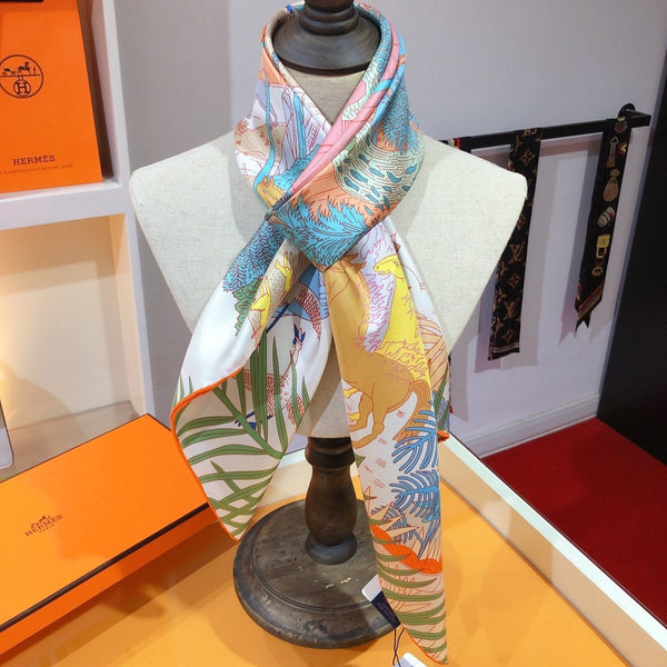 Le Carnaval Des Animaux Scarf 90 CM In Colorful Silk Twill 288863