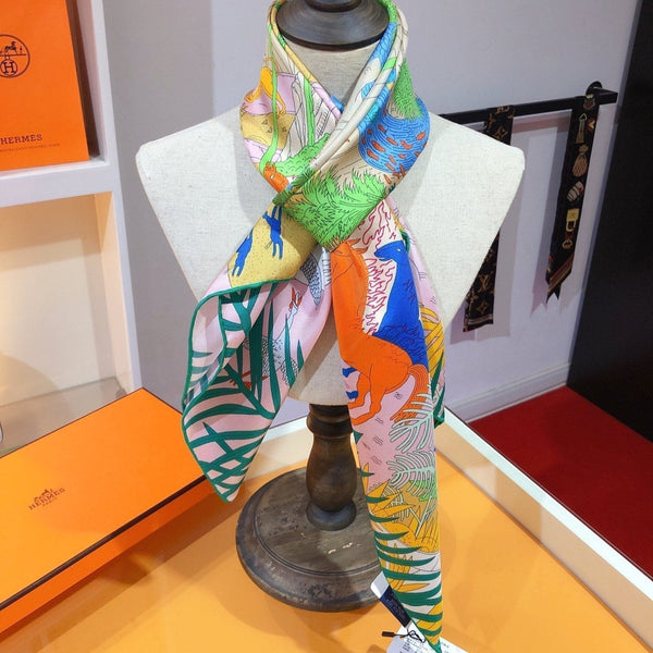 Le Carnaval Des Animaux Scarf 90 CM In Colorful Silk Twill 288864